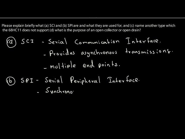 Please explain briefly what (a) SCI and (b) SPI are and what they are used for, and (c) name anot…
