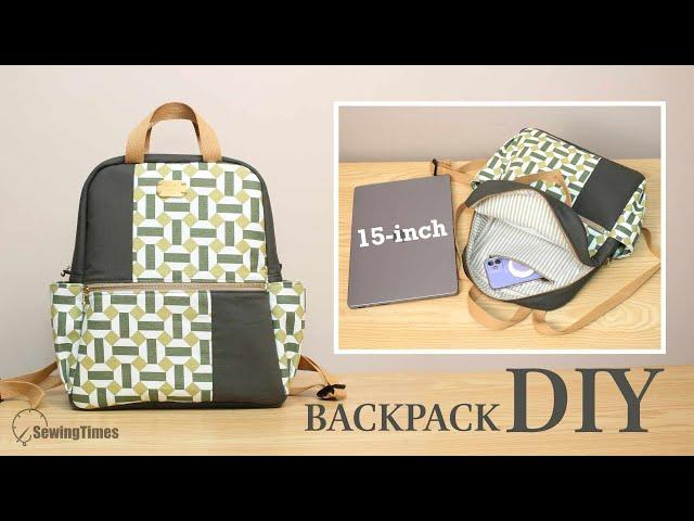 Ultimate DIY Backpack Front & Side Pockets, Perfect for a 15'' Laptop!