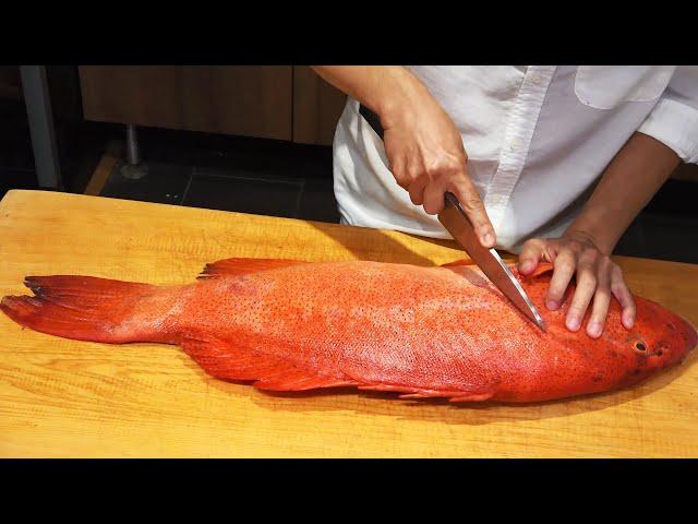 Japanese cuisine - Red Grouper Fish | Tuna Sashimi