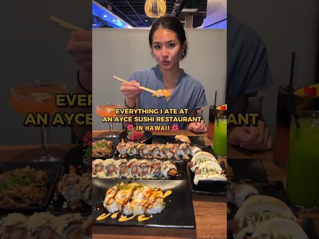 Everything I ate at an all you can eat sushi restaurant in Hawaii