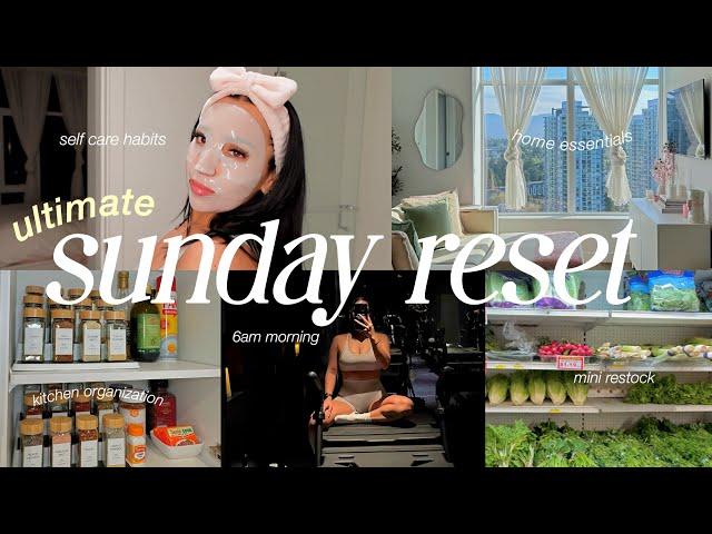 *ultimate* SUNDAY RESET 2025 6am morning routine, kitchen organization, restock, self care sunday
