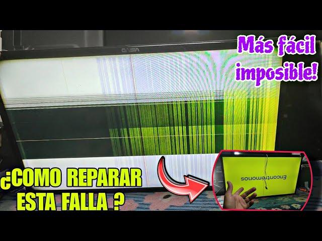 Reparar TV PANTALLA Con Líneas Horizontales Franjas de Colores | IMAGEN LENTA/SIN VIDEO/TRUCO FACIL