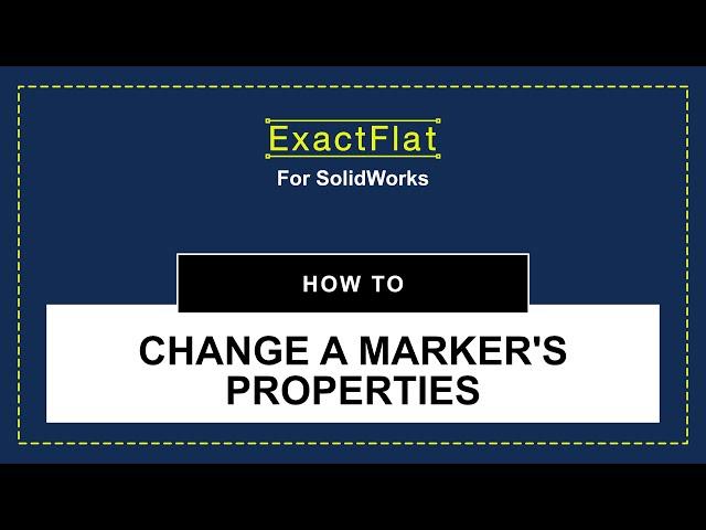 How to change a marker's properties