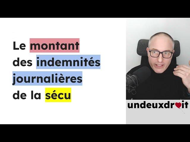 Le montant des indemnités journalières de la sécu 