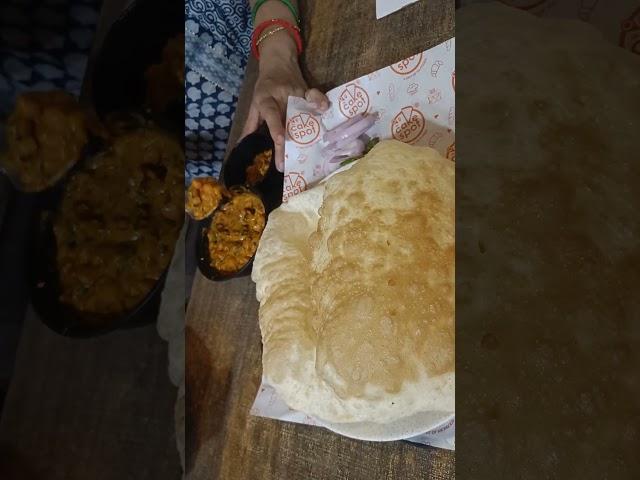 enjoying chole bhature at cake spot #shorts #foodie