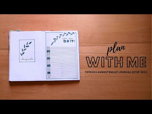 [ Plan With Me ] August Bullet Journal Setup I Minimal I 2023 I No Commentary