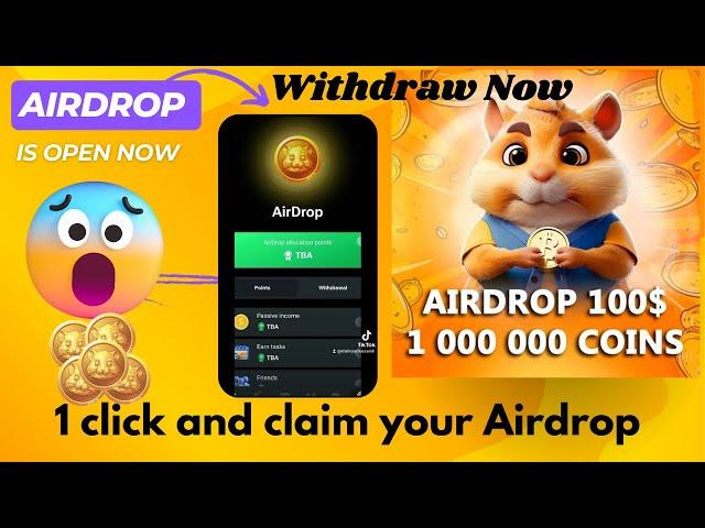 Hamster Kombat NOW Step Withdrawal || Hamster Kombat Airdrop TBA Tasks