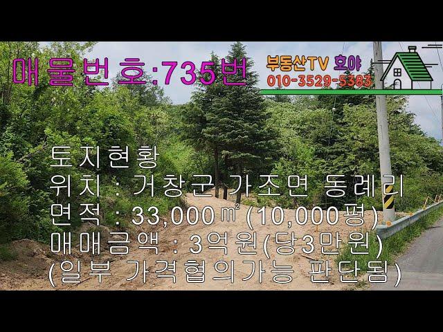 도로접한 임야매매 약10,000평 /당3만으로 매매가 3억원 요청금액으로 꼭 하실분 가격협의 가능합니다.