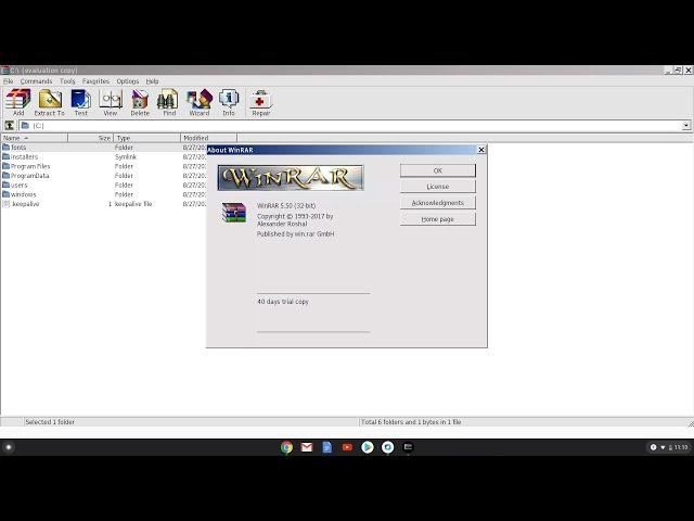 How to install WinRAR on a Chromebook