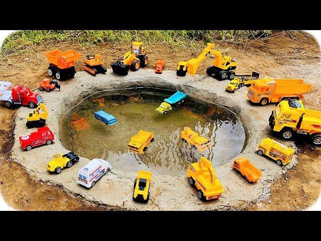 Carros de Construcción para Niños en el Agua - Construction Vehicles Toys for Kids