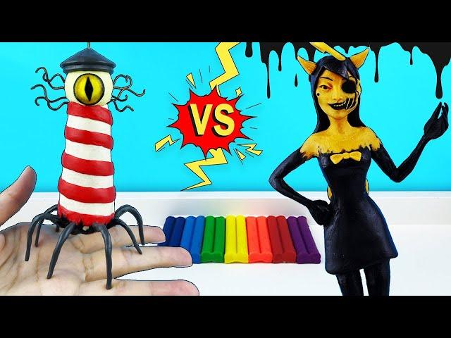 ALICE ANGEL from the game about BENDY and the Story about the LIGHTHOUSE Monster plasticine figurine