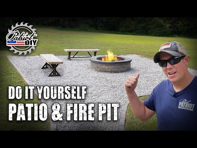 DIY Patio And Fire Pit Seating Area