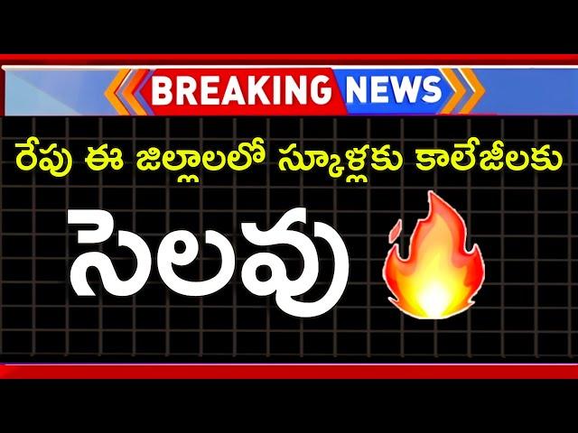 AP School College Holiday Tomorrow 2024 Latest News | AP School Holiday News 2024 | School Holiday