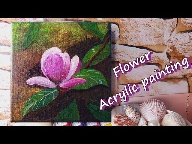 Flower painting l acrylic painting for beginners l Mo Art