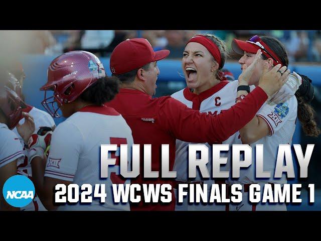 Oklahoma vs. Texas: 2024 Women's College World Series finals Game 1 | FULL REPLAY
