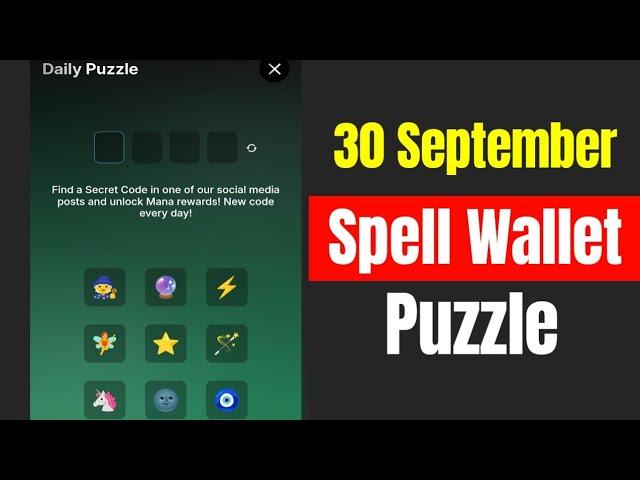 Spell Wallet Daily Puzzle 30 September | Spell Wallet Today Puzzle Cards 30 September