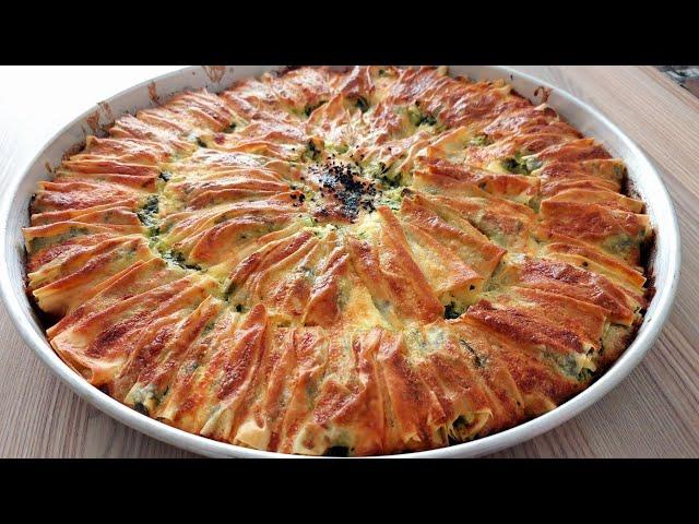 BOSNIAN PASTRY WITH CHEESE AND SPINACH PASTRY #pilelibörek#muhacirböreği