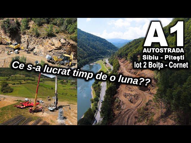 autostrada A1 Boita Cornet - de la nod rutier Boita pana aproape de Lazaret 10 08 2024