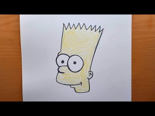 Comment dessiner BART SIMPSON étape par étape, facile et rapide | Dessin au crayon