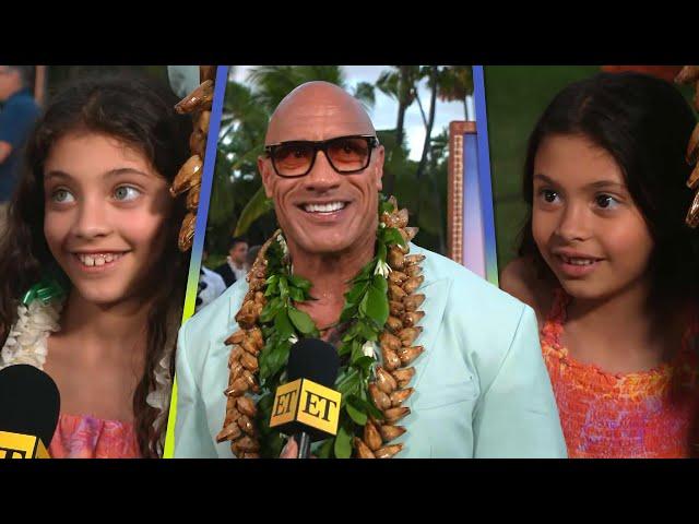 Dwayne Johnson's Daughters CRASH His Interview! (Exclusive)