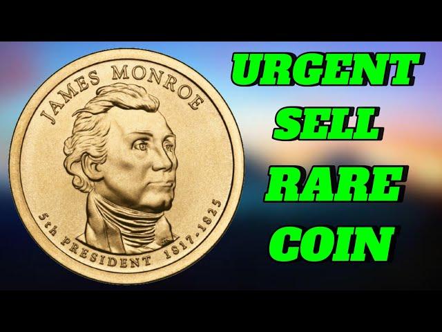 Gold Colour James Monroe One dollar coin! worth big money