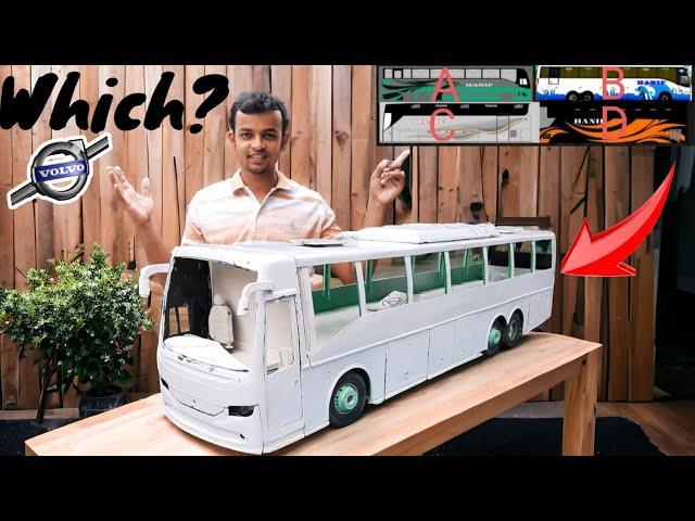 How I Made Volvo Multiaxle B9R Rc Bus At Home( Part-1)