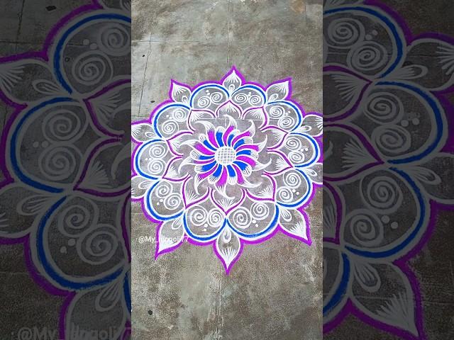 beginners rangoli#179 #shorts #shortsfeed #simplerangoli #rangolidesigns #kolam