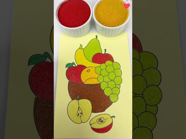 Fruits Sand Art  #sandasmr #satisfying #sandpainting #relaxing #short #sandart