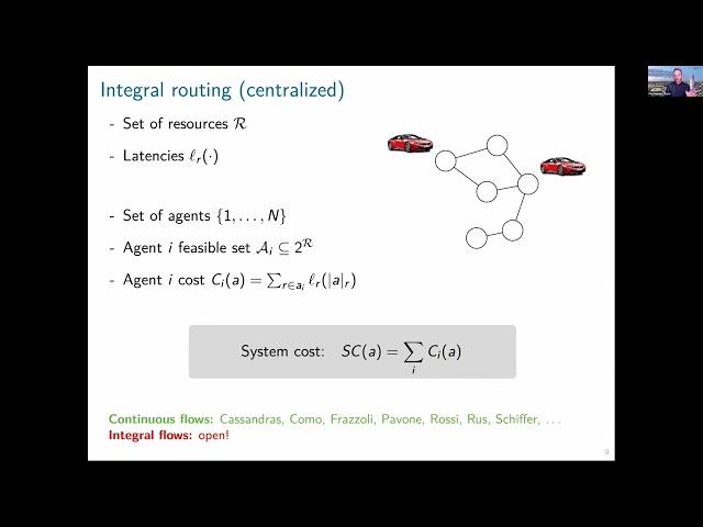 ITSC 2022 CCFMS Workshop - Dario Paccagnan - Integral routing and congestion pricing