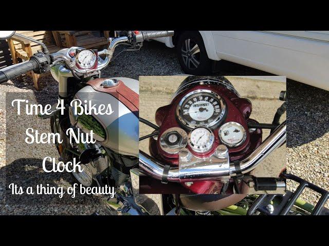 Royal Enfield Bullet - Triumph Bonneville - Time 4 Bikes Stem Nut Clock