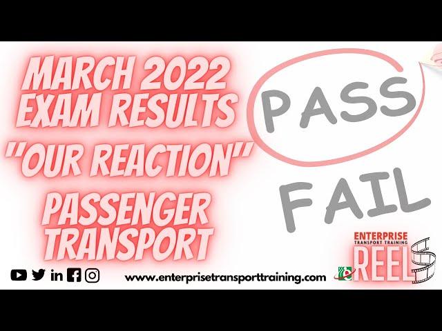 Operator CPC / Transport Manager March 22 Exams Our Reaction Passenger Transport