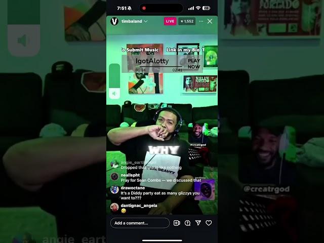 Timbaland asked why I dissed Diddy #pdiddy #diss  #topic #fyp #viralvideo #Trending #timbaland #run