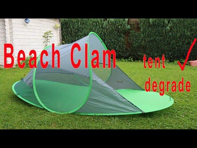 How to fold-up a  |  beach tent  |   POPUP TENT Clam degrade