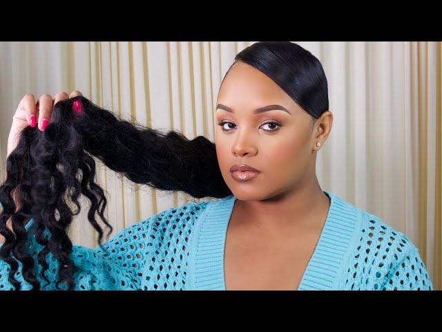 No Edges No Problem Ponytail Tutorial using Walmart Braiding hair!