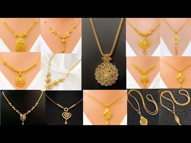 Lightweight Gold Chain With Pendant Designs | Latest Lightweight Gold Pendant Designs | GR Fashion