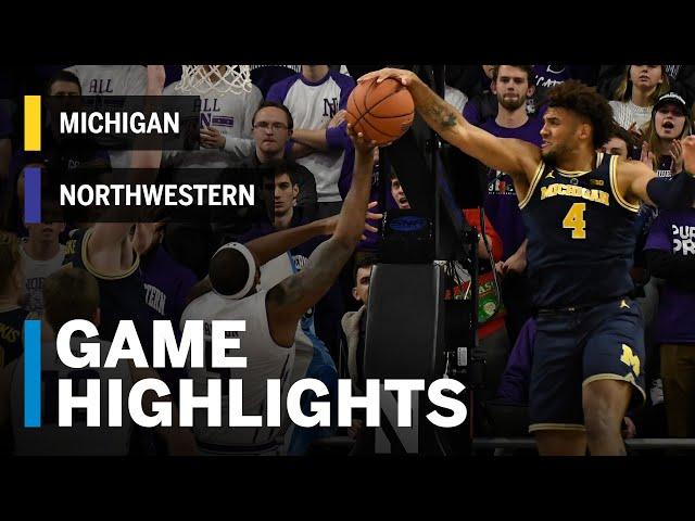 Highlights:  Michigan at Northwestern | Big Ten Basketball