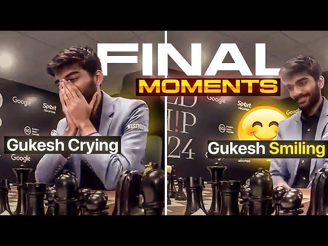 Final Moments of Gukesh Winning World Championship | Gukesh Crying |