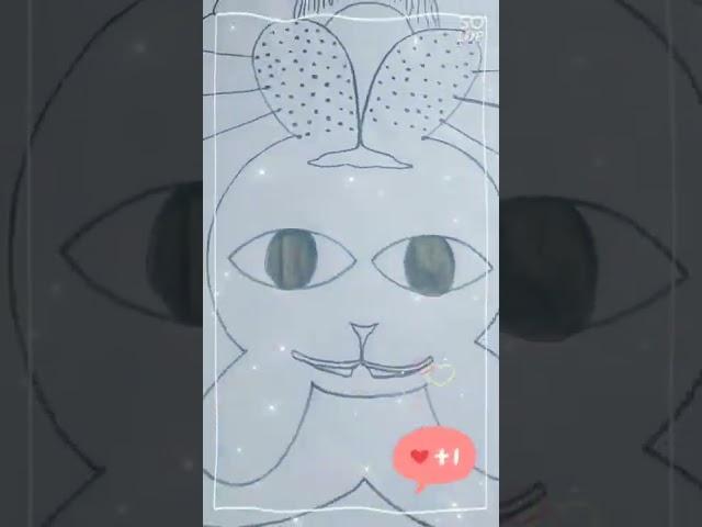 How to draw a lion  and a rabbit  in one picture ? check it.