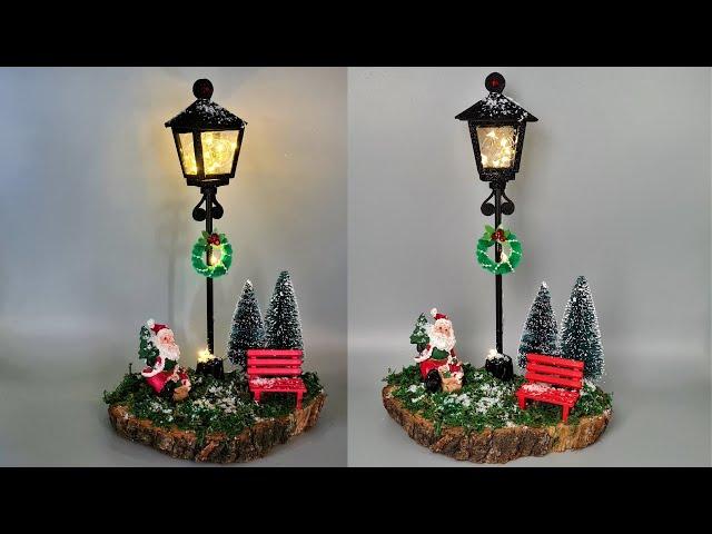How to make a Christmas lantern! Winter landscape arrangement!