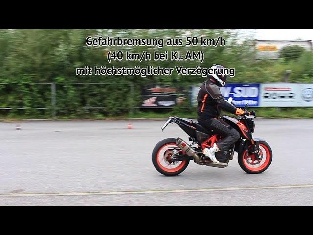 ACADEMY FAHRSCHULE EMOTION Grundfahraufgaben Klasse  A Gefahrbremsung