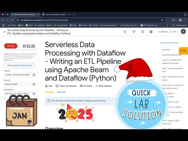 Serverless Data Processing with Dataflow Writing an ETL Pipeline using Apache Beam andDataflowPython