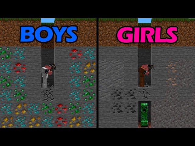 Boys vs Girls Memes in Minecraft