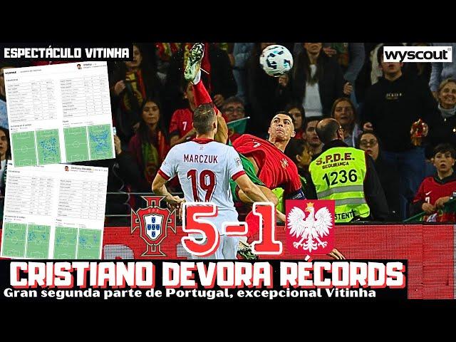 CRISTIANO SIGUE BATIENDO RÉCORDS. GOLEADA DE PORTUGAL A POLONIA, ESPECTÁCULO VITINHA, ANÁLISIS