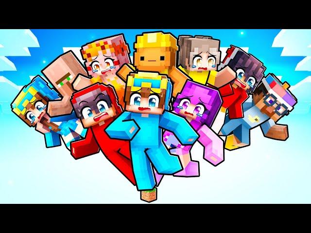 10 FRIENDS on ONE TINY BLOCK in Minecraft!