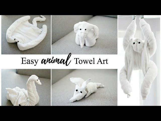 HOW TO MAKE TOWEL ANIMALS/TOWEL ART TUTORIAL - FOR BEGINNERS!