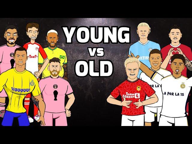 ️OLD FOOTBALLERS vs YOUNG FOOTBALLERS️ (Feat Ronaldo Haaland Messi Mbappe Nunez Frontmen 7.2)