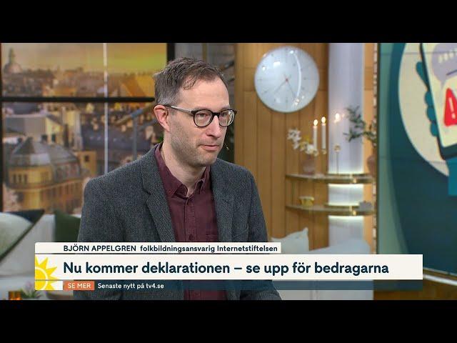 Nu kommer deklarationen – se upp för bedragarna | Nyhetsmorgon | TV4 & TV4 Play