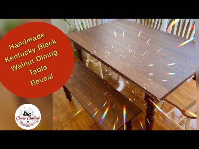 Handmade Kentucky Black Walnut Dining Table Reveal #shorts