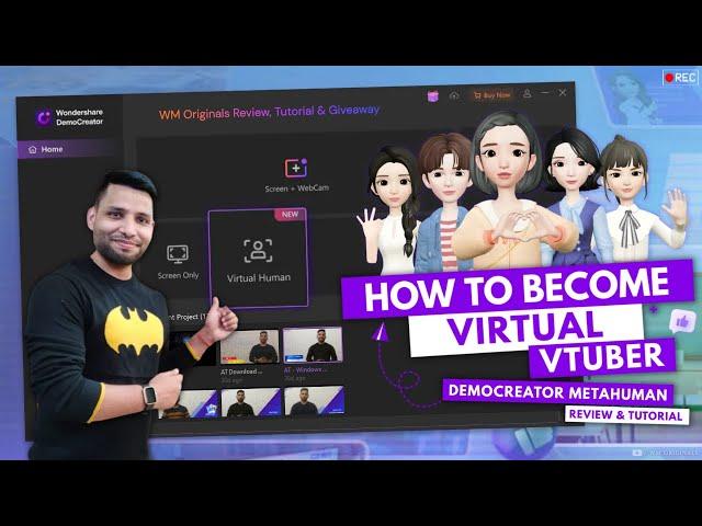 How to Become Virtual YouTuber (2022) Wondershare DemoCreator Metahuman Review & Tutorial