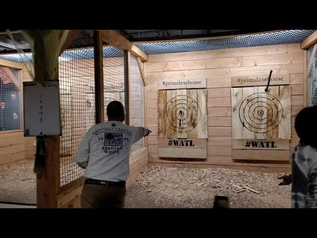 Throwing an Ace - Axe Throwing